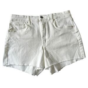 BlankNYC The Barrow‎ Vintage High-Rise Denim Jean Short Size 31 White Frayed